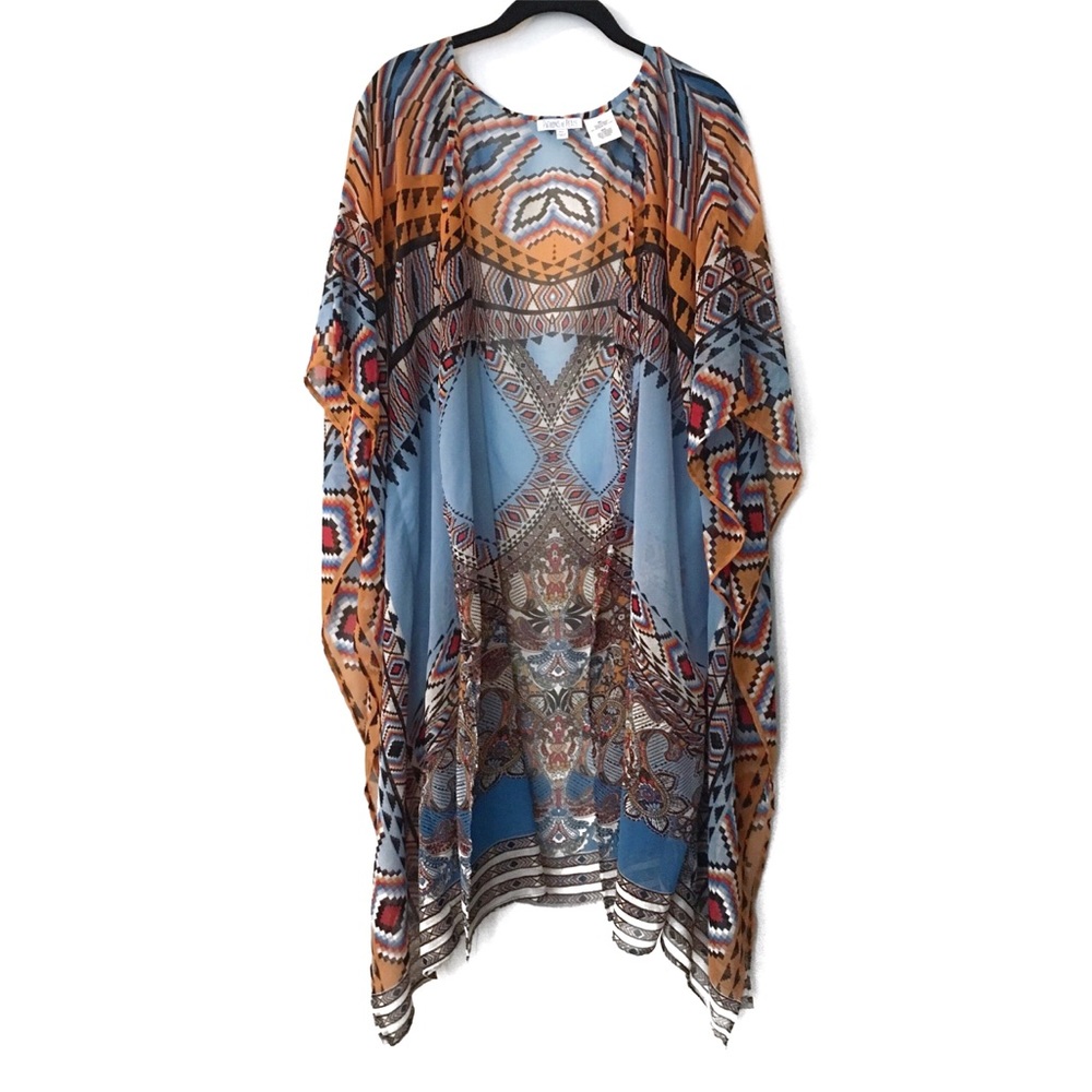 Long Sheer Tribal Kimono